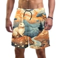 thumbnail image 1 of luoweisi Men's Beach Shorts Quick Dry Swim Trunks with Mesh Lining Rabbit 2XL, 1 of 5