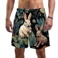 thumbnail image 1 of luoweisi Men's Beach Shorts Quick Dry Swim Trunks with Mesh Lining Rabbit L, 1 of 5