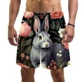 thumbnail image 1 of luoweisi Men's Beach Shorts Quick Dry Swim Trunks with Mesh Lining Rabbit L, 1 of 5
