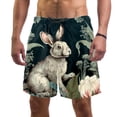 thumbnail image 1 of luoweisi Men's Beach Shorts Quick Dry Swim Trunks with Mesh Lining Rabbit M, 1 of 5