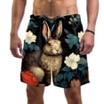 thumbnail image 1 of luoweisi Men's Beach Shorts Quick Dry Swim Trunks with Mesh Lining Rabbit M, 1 of 5