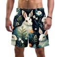 thumbnail image 1 of luoweisi Men's Beach Shorts Quick Dry Swim Trunks with Mesh Lining Rabbit S, 1 of 5