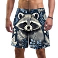thumbnail image 1 of luoweisi Men's Beach Shorts Quick Dry Swim Trunks with Mesh Lining Raccoon L, 1 of 5