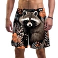 thumbnail image 1 of luoweisi Men's Beach Shorts Quick Dry Swim Trunks with Mesh Lining Raccoon L, 1 of 5