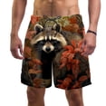 thumbnail image 1 of luoweisi Men's Beach Shorts Quick Dry Swim Trunks with Mesh Lining Raccoon S, 1 of 5