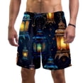 thumbnail image 1 of luoweisi Men's Beach Shorts Quick Dry Swim Trunks with Mesh Lining Retro Lantern L, 1 of 5