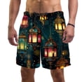 thumbnail image 1 of luoweisi Men's Beach Shorts Quick Dry Swim Trunks with Mesh Lining Retro Lantern L, 1 of 5