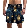 thumbnail image 1 of luoweisi Men's Beach Shorts Quick Dry Swim Trunks with Mesh Lining Retro Lantern M, 1 of 5