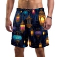 thumbnail image 1 of luoweisi Men's Beach Shorts Quick Dry Swim Trunks with Mesh Lining Retro Lantern S, 1 of 5