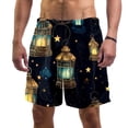 thumbnail image 1 of luoweisi Men's Beach Shorts Quick Dry Swim Trunks with Mesh Lining Retro Lantern S, 1 of 5