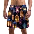 thumbnail image 1 of luoweisi Men's Beach Shorts Quick Dry Swim Trunks with Mesh Lining Retro Lantern XL, 1 of 5