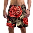 thumbnail image 1 of luoweisi Men's Beach Shorts Quick Dry Swim Trunks with Mesh Lining Rose L, 1 of 5