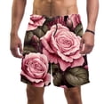 thumbnail image 1 of luoweisi Men's Beach Shorts Quick Dry Swim Trunks with Mesh Lining Roses S, 1 of 5