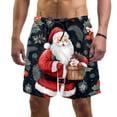 thumbnail image 1 of luoweisi Men's Beach Shorts Quick Dry Swim Trunks with Mesh Lining Santa Claus M, 1 of 5