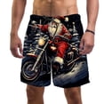 thumbnail image 1 of luoweisi Men's Beach Shorts Quick Dry Swim Trunks with Mesh Lining Santa Claus Motorcycle S, 1 of 5