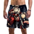 thumbnail image 1 of luoweisi Men's Beach Shorts Quick Dry Swim Trunks with Mesh Lining Santa Claus Motorcycle XL, 1 of 5