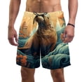 thumbnail image 1 of luoweisi Men's Beach Shorts Quick Dry Swim Trunks with Mesh Lining Sea Lion M, 1 of 5