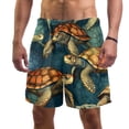 thumbnail image 1 of luoweisi Men's Beach Shorts Quick Dry Swim Trunks with Mesh Lining Sea Turtle L, 1 of 5