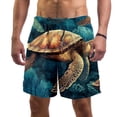 thumbnail image 1 of luoweisi Men's Beach Shorts Quick Dry Swim Trunks with Mesh Lining Sea Turtle L, 1 of 5