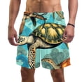 thumbnail image 1 of luoweisi Men's Beach Shorts Quick Dry Swim Trunks with Mesh Lining Sea Turtle L, 1 of 5