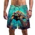 thumbnail image 1 of luoweisi Men's Beach Shorts Quick Dry Swim Trunks with Mesh Lining Sea Turtle L, 1 of 5