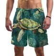 thumbnail image 1 of luoweisi Men's Beach Shorts Quick Dry Swim Trunks with Mesh Lining Sea Turtle L, 1 of 5