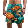 thumbnail image 1 of luoweisi Men's Beach Shorts Quick Dry Swim Trunks with Mesh Lining Sea Turtle M, 1 of 5