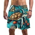 thumbnail image 1 of luoweisi Men's Beach Shorts Quick Dry Swim Trunks with Mesh Lining Sea Turtle M, 1 of 5