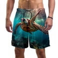 thumbnail image 1 of luoweisi Men's Beach Shorts Quick Dry Swim Trunks with Mesh Lining Sea Turtle S, 1 of 5