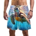 thumbnail image 1 of luoweisi Men's Beach Shorts Quick Dry Swim Trunks with Mesh Lining Sea Turtle XL, 1 of 5