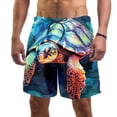 thumbnail image 1 of luoweisi Men's Beach Shorts Quick Dry Swim Trunks with Mesh Lining Sea Turtle XL, 1 of 5