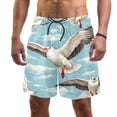 thumbnail image 1 of luoweisi Men's Beach Shorts Quick Dry Swim Trunks with Mesh Lining Seagull S, 1 of 5