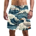 thumbnail image 1 of luoweisi Men's Beach Shorts Quick Dry Swim Trunks with Mesh Lining Seagull XL, 1 of 5