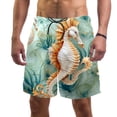 thumbnail image 1 of luoweisi Men's Beach Shorts Quick Dry Swim Trunks with Mesh Lining Seahorse 2XL, 1 of 1