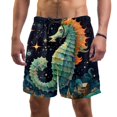 thumbnail image 1 of luoweisi Men's Beach Shorts Quick Dry Swim Trunks with Mesh Lining Seahorse L, 1 of 5