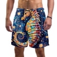 thumbnail image 1 of luoweisi Men's Beach Shorts Quick Dry Swim Trunks with Mesh Lining Seahorse L, 1 of 5