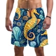 thumbnail image 1 of luoweisi Men's Beach Shorts Quick Dry Swim Trunks with Mesh Lining Seahorse L, 1 of 5