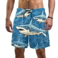 thumbnail image 1 of luoweisi Men's Beach Shorts Quick Dry Swim Trunks with Mesh Lining Shark 2XL, 1 of 1