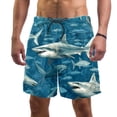 thumbnail image 1 of luoweisi Men's Beach Shorts Quick Dry Swim Trunks with Mesh Lining Shark M, 1 of 5