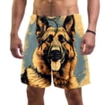 thumbnail image 1 of luoweisi Men's Beach Shorts Quick Dry Swim Trunks with Mesh Lining Sheepdog L, 1 of 5