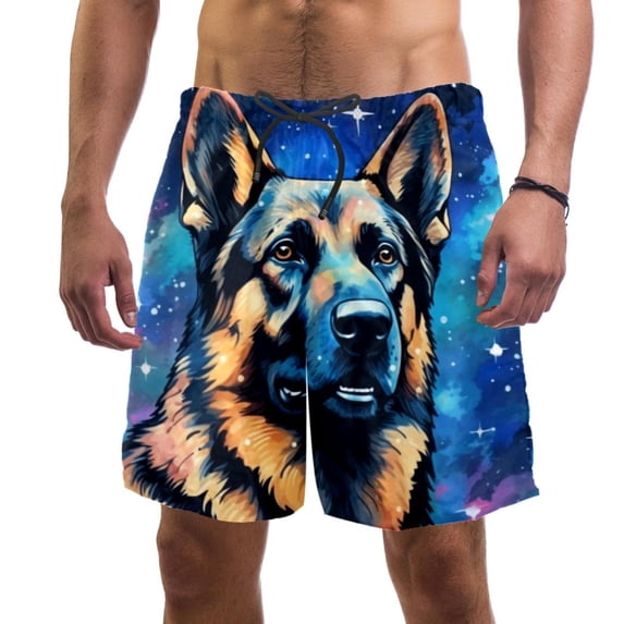 luoweisi Men's Beach Shorts Quick Dry Swim Trunks with Mesh Lining Sheepdog XL