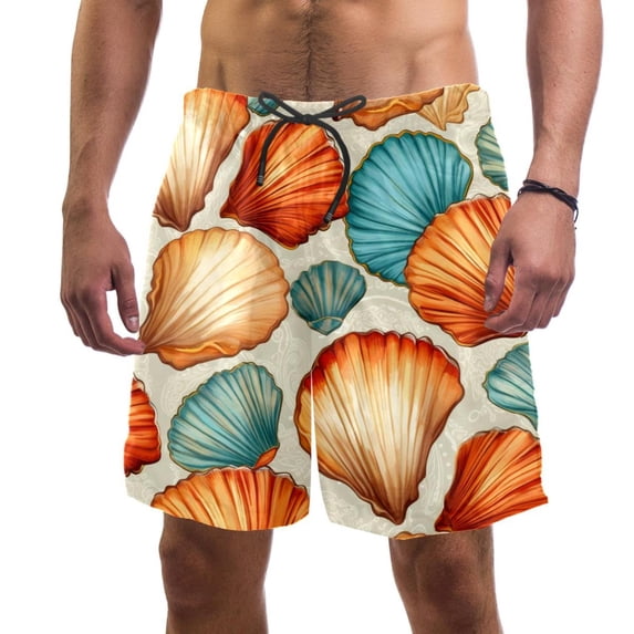luoweisi Men's Beach Shorts Quick Dry Swim Trunks with Mesh Lining Shell L