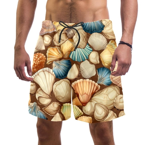 luoweisi Men's Beach Shorts Quick Dry Swim Trunks with Mesh Lining Shell L