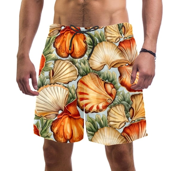 luoweisi Men's Beach Shorts Quick Dry Swim Trunks with Mesh Lining Shell M