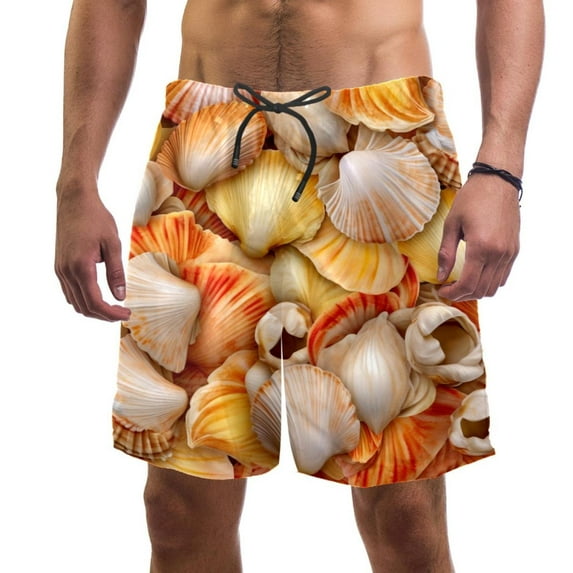 luoweisi Men's Beach Shorts Quick Dry Swim Trunks with Mesh Lining Shell M
