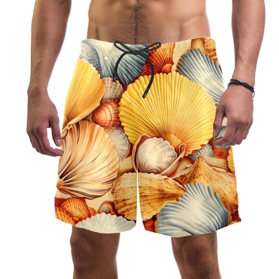 luoweisi Men's Beach Shorts Quick Dry Swim Trunks with Mesh Lining Shell M