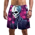 thumbnail image 1 of luoweisi Men's Beach Shorts Quick Dry Swim Trunks with Mesh Lining Skeleton S, 1 of 5