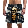 thumbnail image 1 of luoweisi Men's Beach Shorts Quick Dry Swim Trunks with Mesh Lining Skull Bee L, 1 of 5
