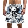 thumbnail image 1 of luoweisi Men's Beach Shorts Quick Dry Swim Trunks with Mesh Lining Skull Butterfly L, 1 of 5