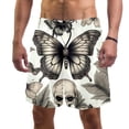 thumbnail image 1 of luoweisi Men's Beach Shorts Quick Dry Swim Trunks with Mesh Lining Skull Butterfly L, 1 of 5